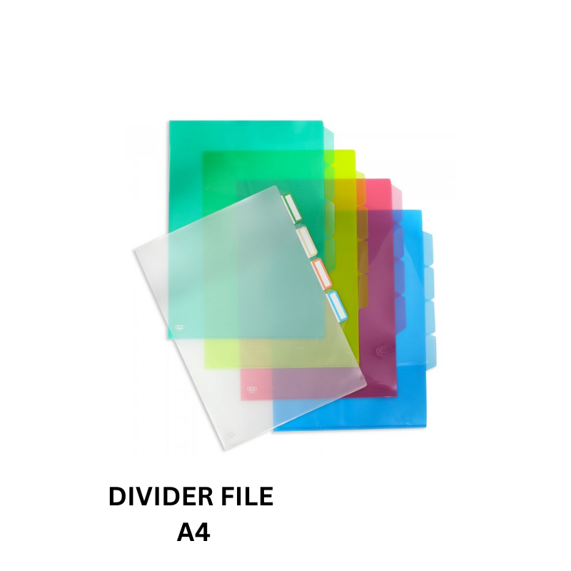 4 Sections 3 Compartment L Shape Folder A4